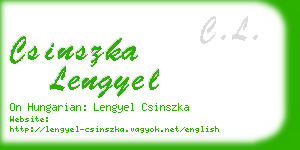 csinszka lengyel business card